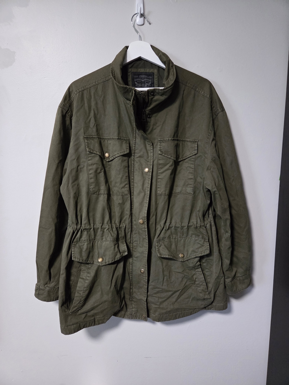 Levi's Olive Utility Field Jacket with Drawstring Waist